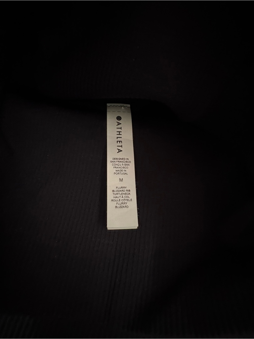 NWT Athleta Flurry Blizzard Rib Turtleneck Top - Picture 5 of 5